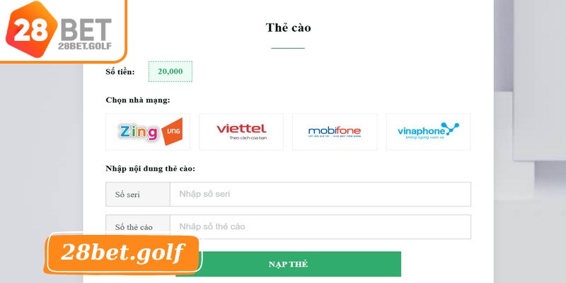 Hãy đăng nhập 28BET để giao dịch nạp vốn nhanh